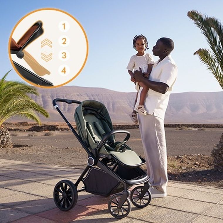 Lionelo, Mika Plus, wózek spacerowy, Brown Rust