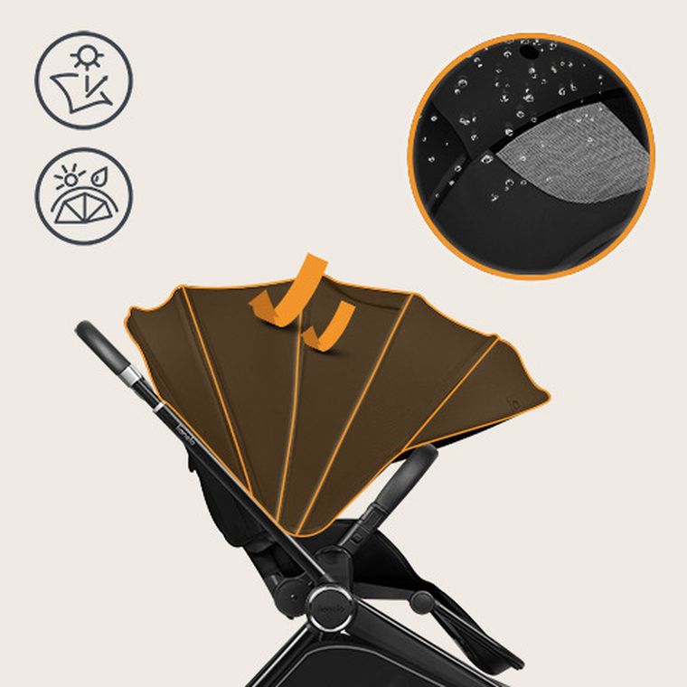 Lionelo, Mika Plus, wózek wielofunkcyjny 2w1, Black Onyx