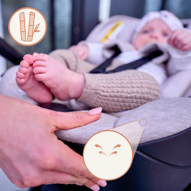 Lionelo, Moxie, fotelik samochodowy z bazą, i-Size, Pink Mauve, 40-87 cm