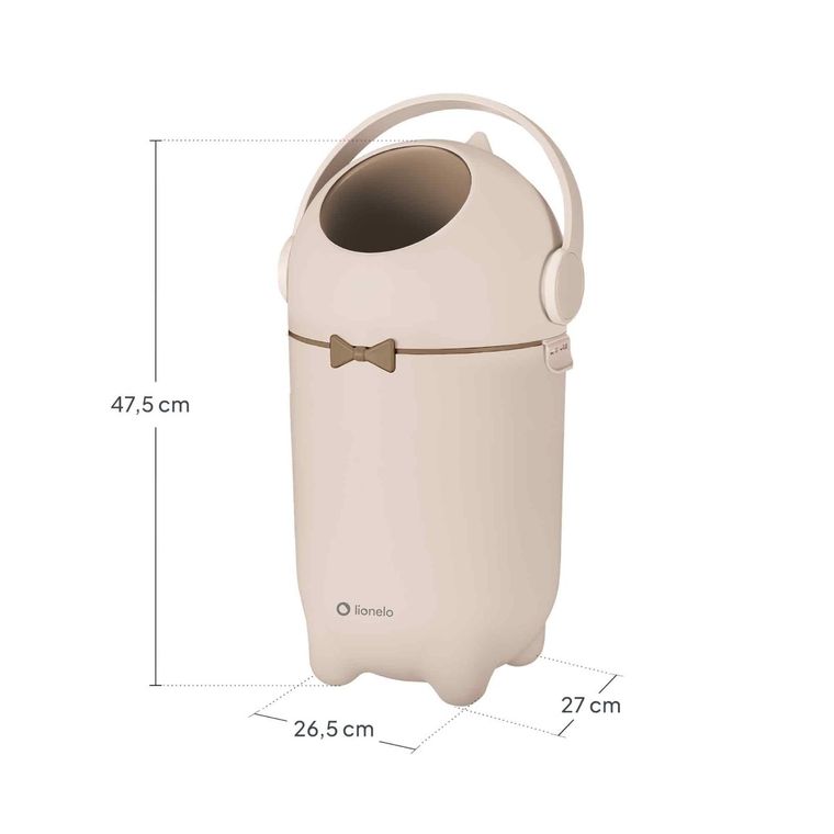 Lionelo, Purebin, kosz na pieluchy, Beige Sand