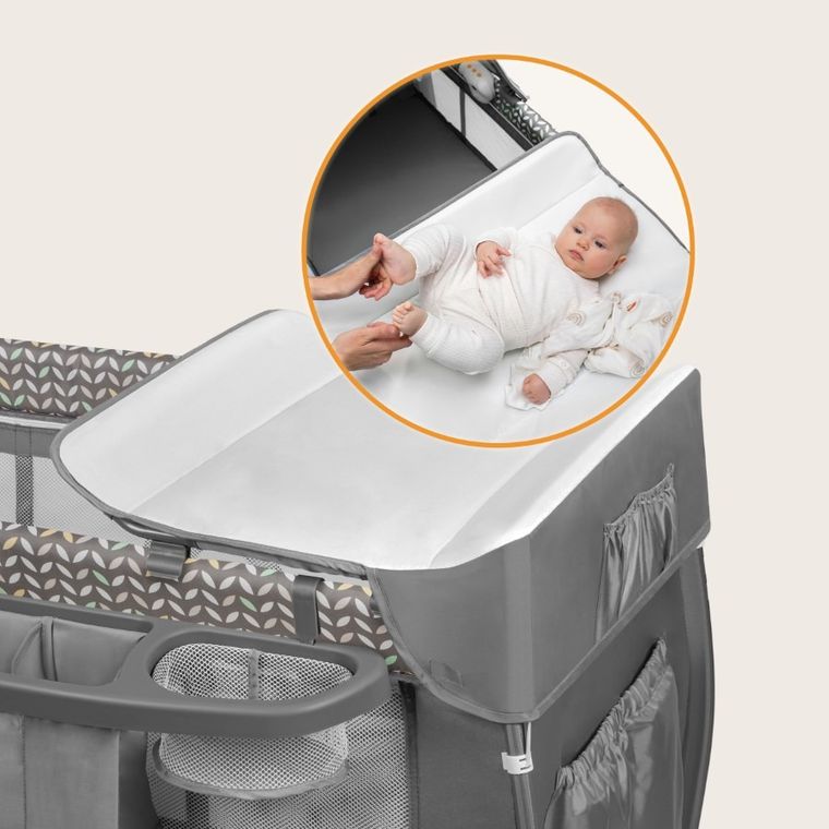 Lionelo, Sven Plus, łóżeczko turystyczne, Grey Scandi