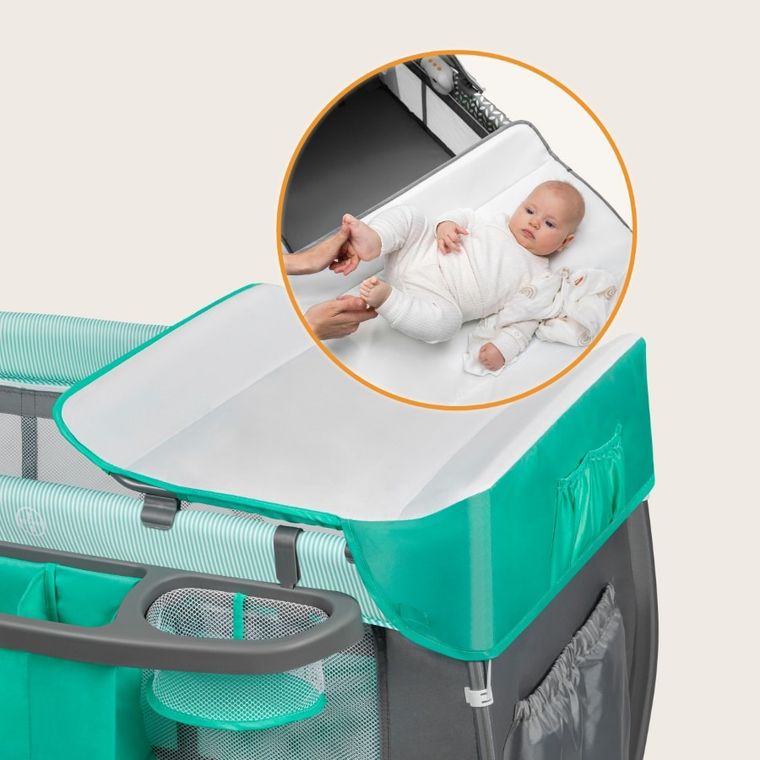 Lionelo, Sven Plus, łóżeczko turystyczne, Turquoise