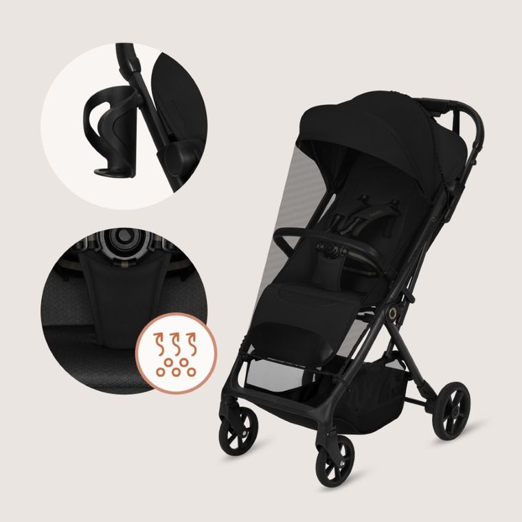 Lionelo, Tansi, wózek spacerowy, black onyx