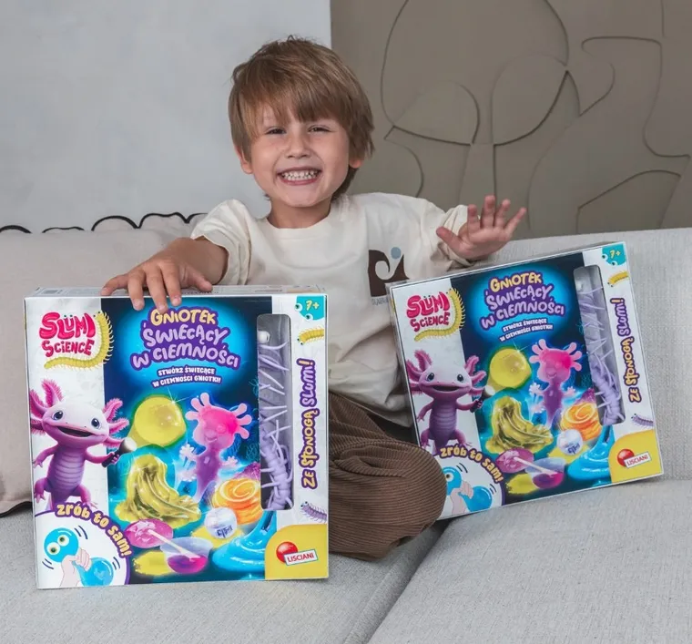 Lisciani, Slumi science, Gniotek w ciemności, zestaw do tworzenia gniotków