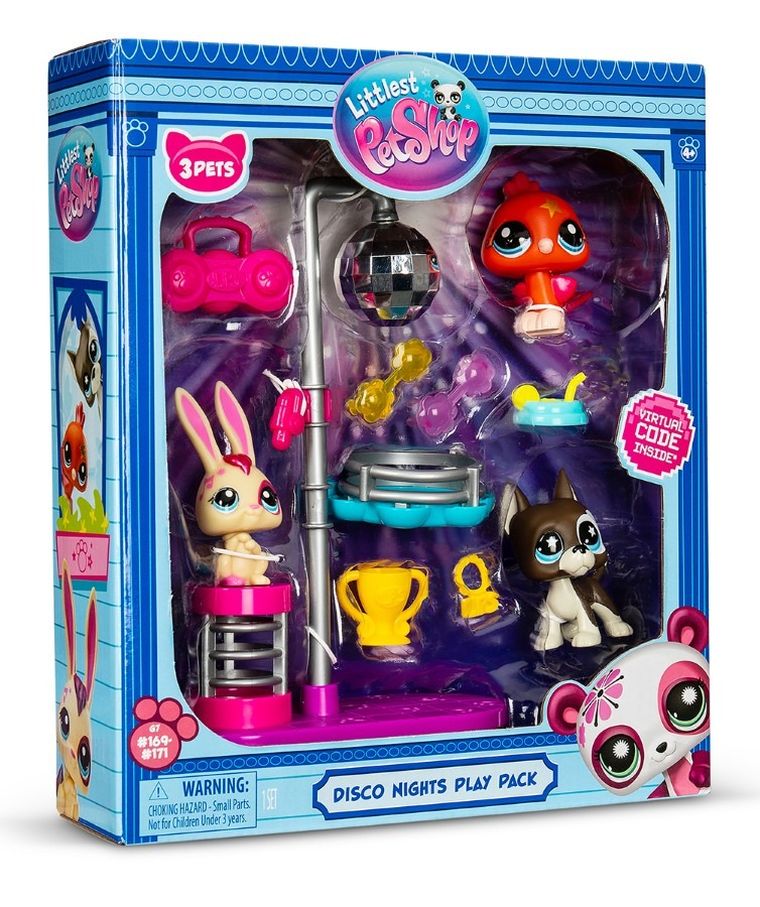 Littlest Pet Shop, Disco, zestaw 3 figurek