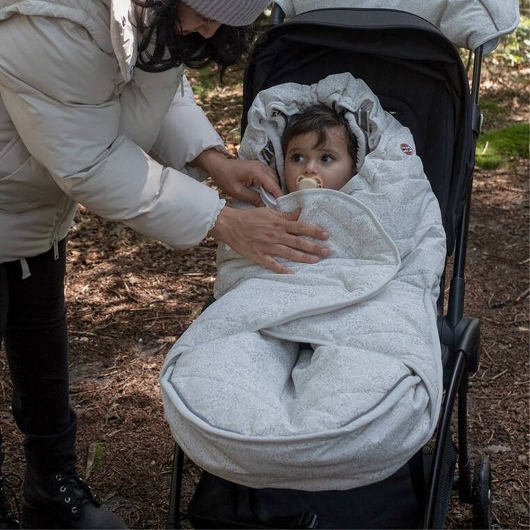 Lodger, Taslon, Drizzle, zimowy śpiworek do wózka, wodoodporny, szary