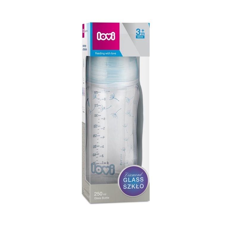 Lovi, Diamond Glass, butelka szklana, Botanic, 250 ml