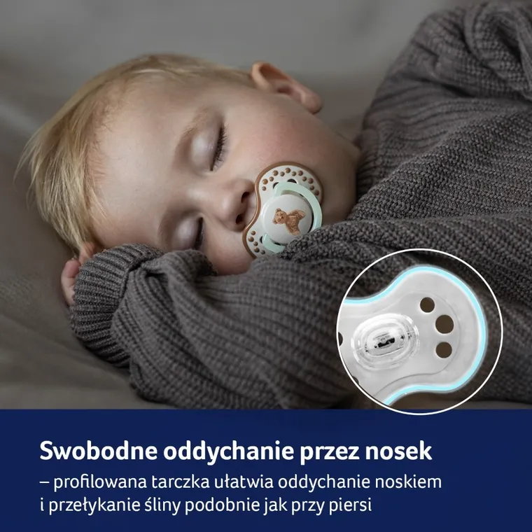 Lovi, Teddy Love, smoczek silikonowy, dynamiczny, 0-6 m, 2 szt.