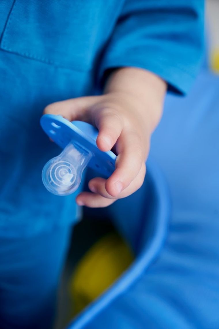 LUU Kids, smoczek pozycjonujący, Greek Sky, 0-3m