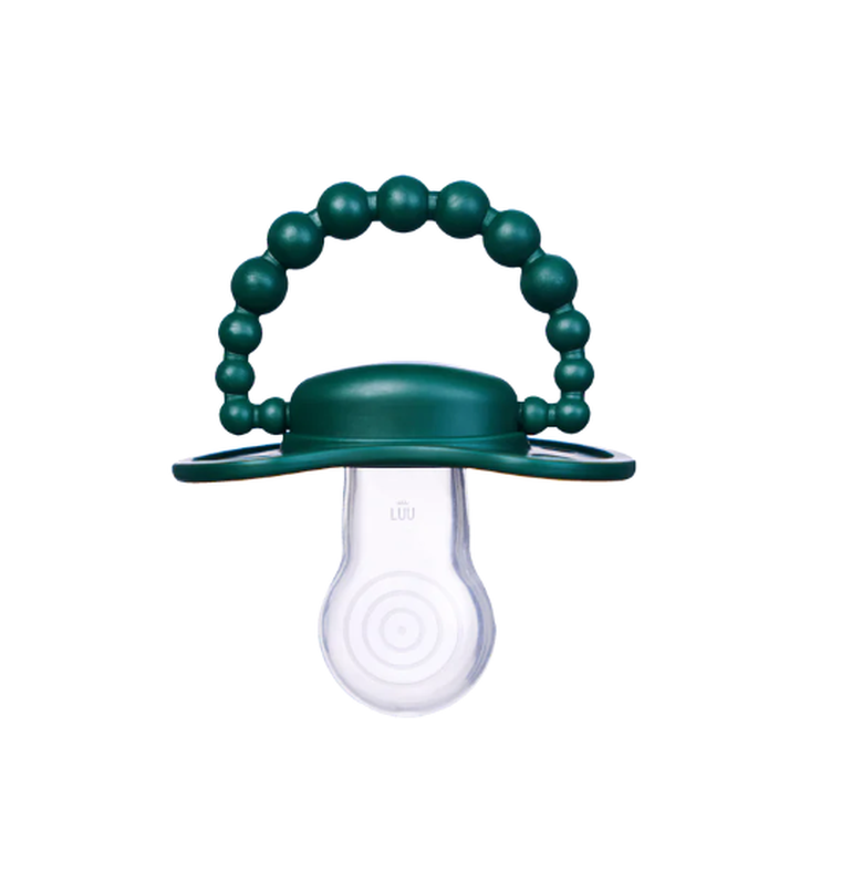 Luu Kids, smoczek pozycjonujący, Holy Green & Santa Red, 0-3m, 2 szt.