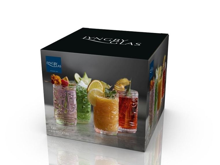 Lyngby Glas, szklanki do drinków ze szkła kryształowego Tiki, 450 ml, 4 szt.
