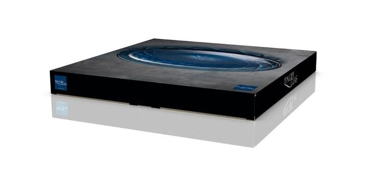 Lyngby Glas, talerz Sorrento, 30 cm, niebieski