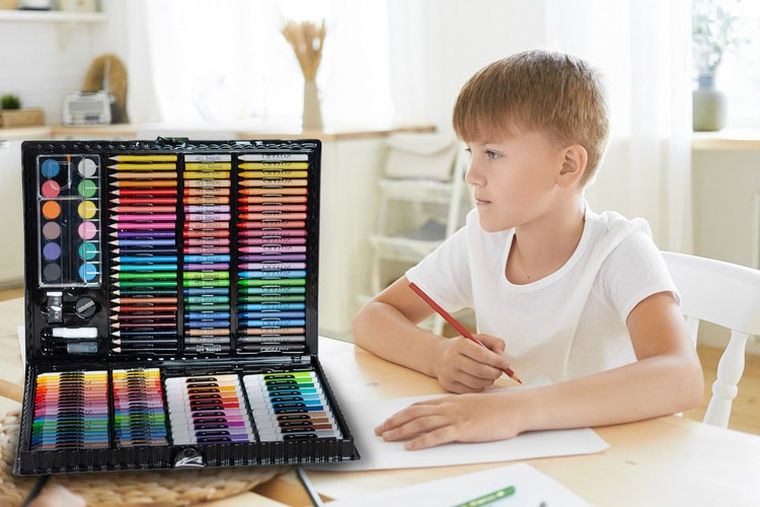 Maaleo, zestaw do malowania w walizce, czarny, 168 szt.