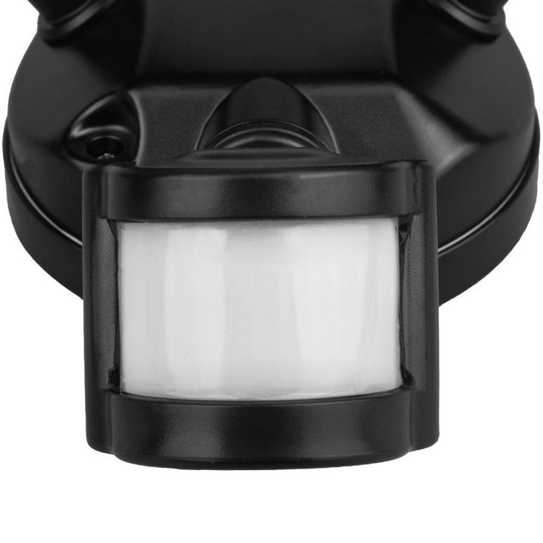 Maclean, ścienna lampa LED, z czujnikiem PIR, 20W, 1500LM, IP65, NEUTRAL WHITE 4000K, czarna, MCE524 B