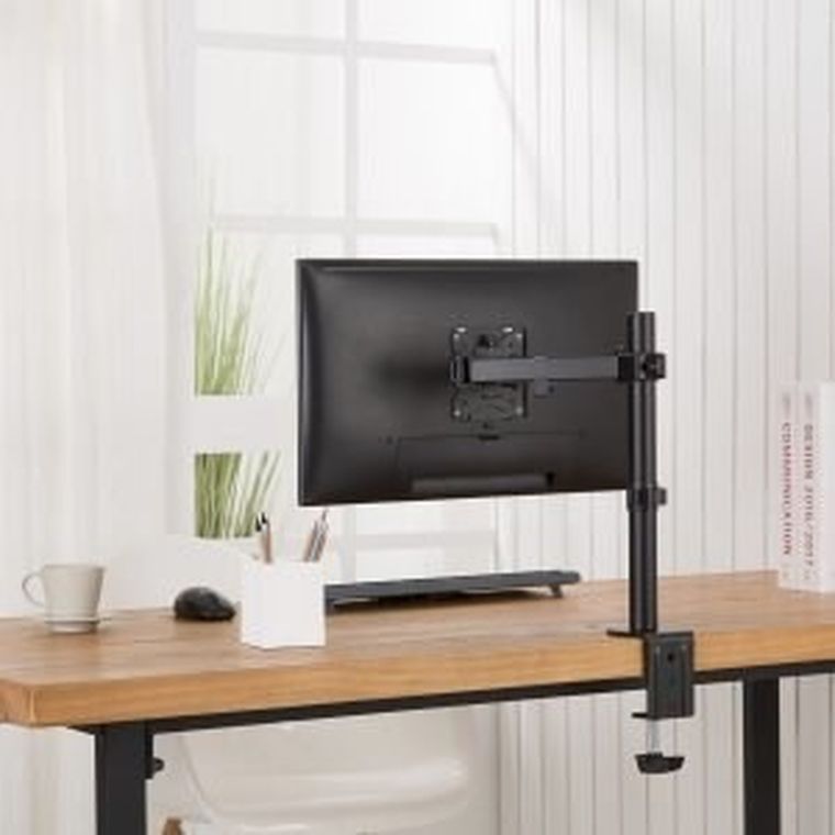 Maclean, uchwyt biurkowy do monitora, LCD, 17-32", 8 kg, VESA, 75-75 mm, 100-100 mm, podwójne ramię, MC-883