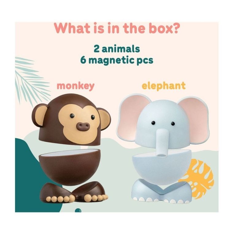 Magimals, safari, figurki magnetyczne, zabawka do kąpieli