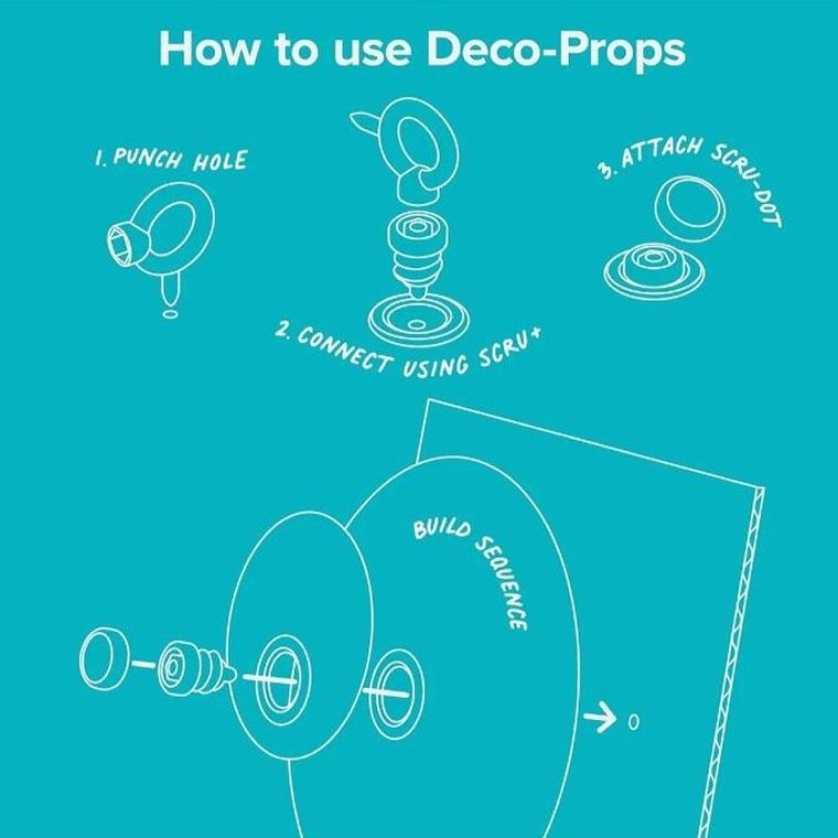 Makedo, Deco-Props, zestaw kreatywnych kształtów dekoracyjnych, Blobbies, 25 elementów