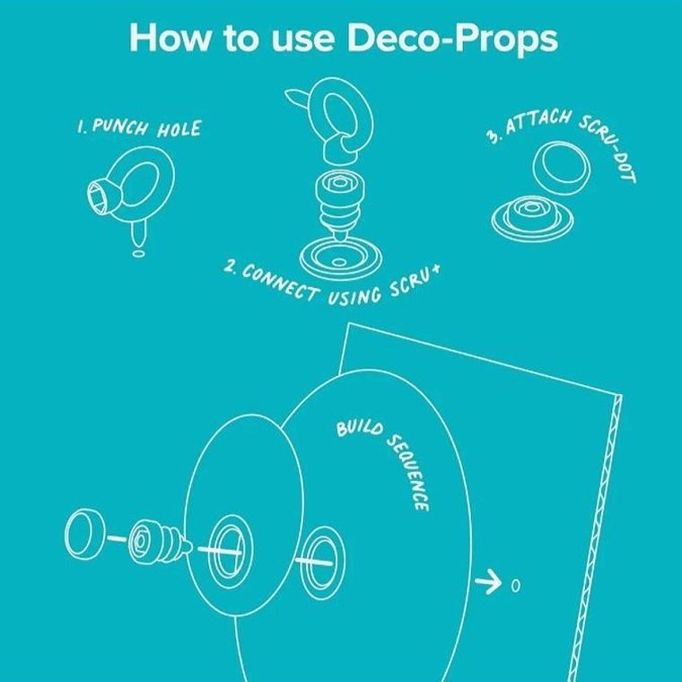 Makedo, Deco-Props, zestaw kreatywnych kształtów dekoracyjnych, Sparkies, 25 elementów