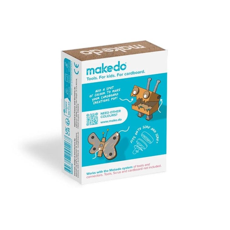 Makedo, Scru-Dot, ozdobne nakładki na śrubki, Time Machine, 36 elementów