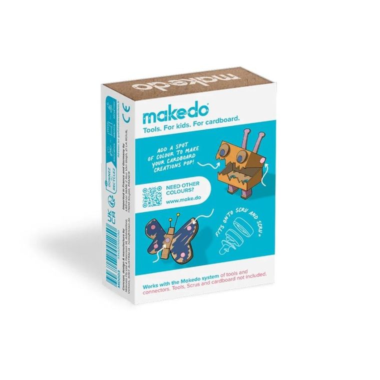 Makedo, Scru-Dot, ozdobne nakładki na śrubki, Twilight Dreams, 36 elementów