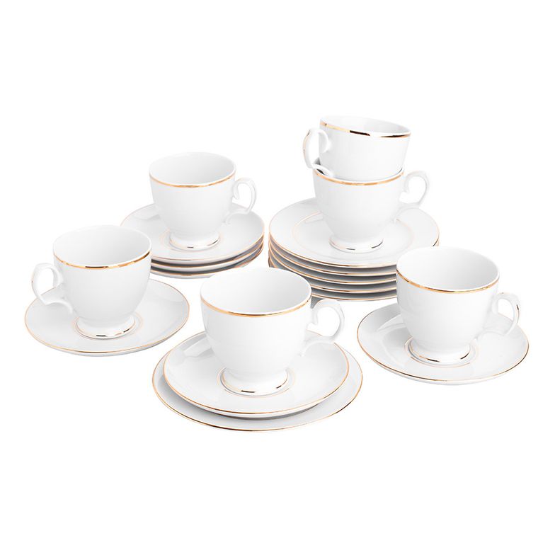 MariaPaula, klasyka złota linia, zestaw kawowy 6/21