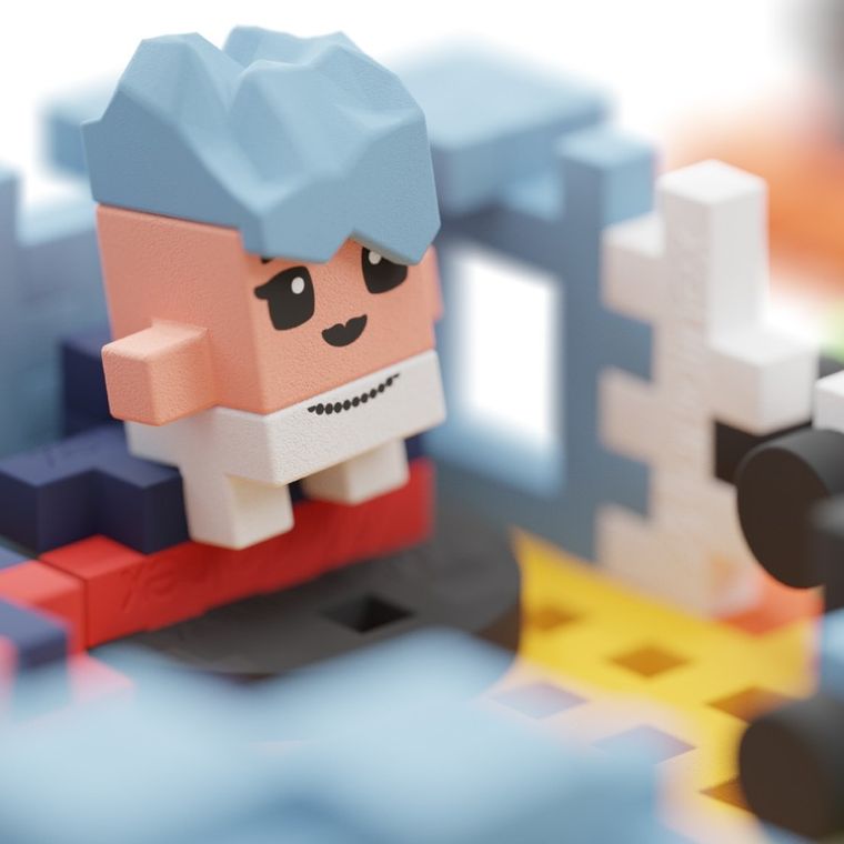 Marioinex, Mini Waffle, City, Dom, klocki konstrukcyjne, 148 elementów