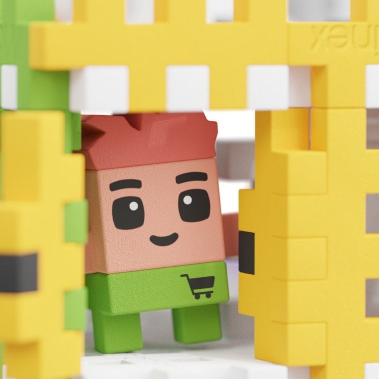 Marioinex, Mini Waffle, City, Sklep, klocki konstrukcyjne, 148 elementów