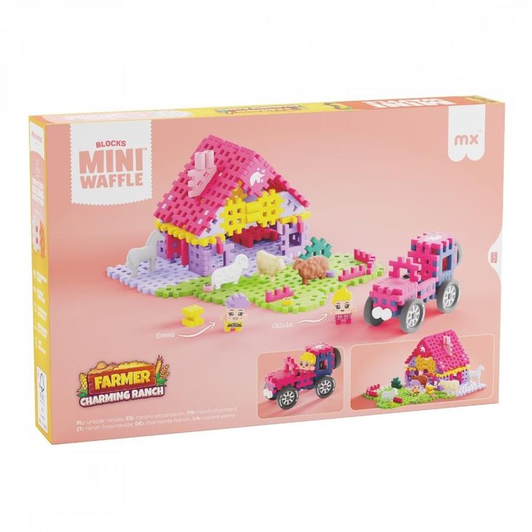 Marioinex, Mini Waffle, Farmer, Urocze Ranczo, klocki konstrukcyjne, 112 elementów