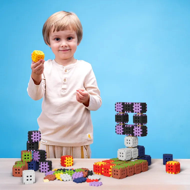 Marioinex, Mini Waffle, Green Blocks, klocki konstrukcyjne, 206 + 30 elementów gratis