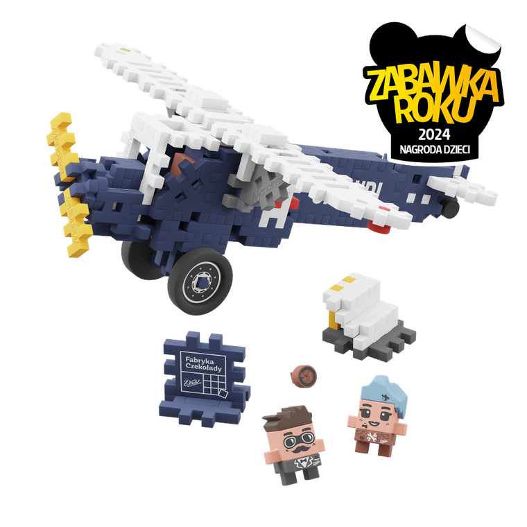 Marioinex, Mini Waffle, Wedel, Samolot RWD-13, klocki konstrukcyjne, 120 elementów