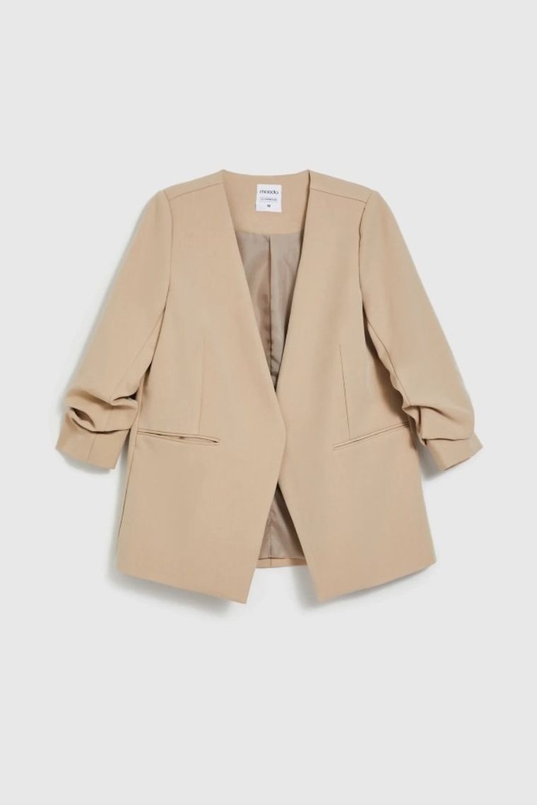 Marynarka damska, beżowa, Moodo