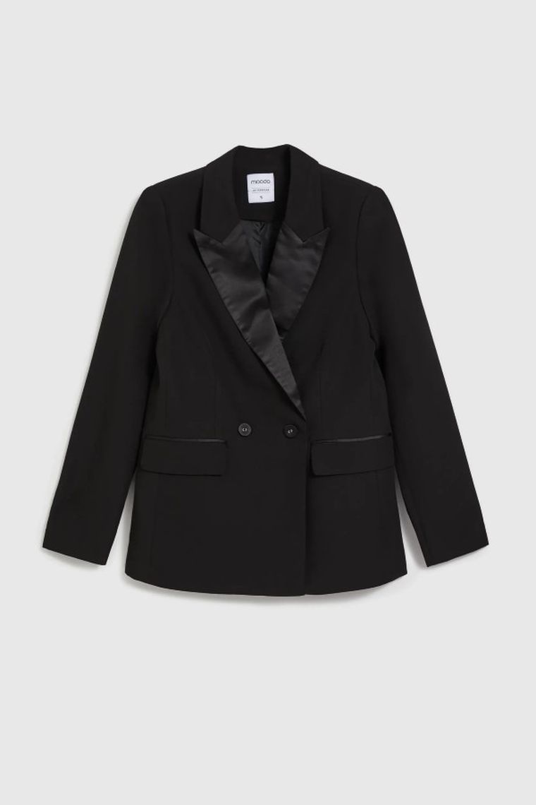 Marynarka damska, czarna, Moodo