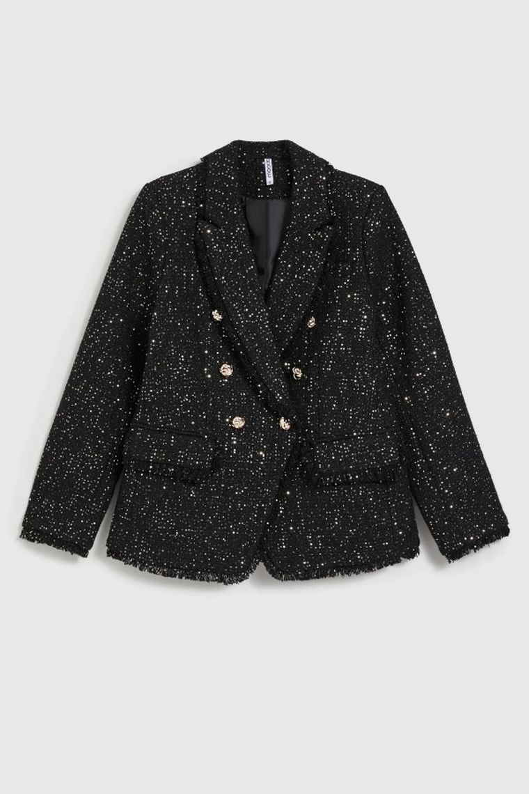 Marynarka damska, czarna, Moodo