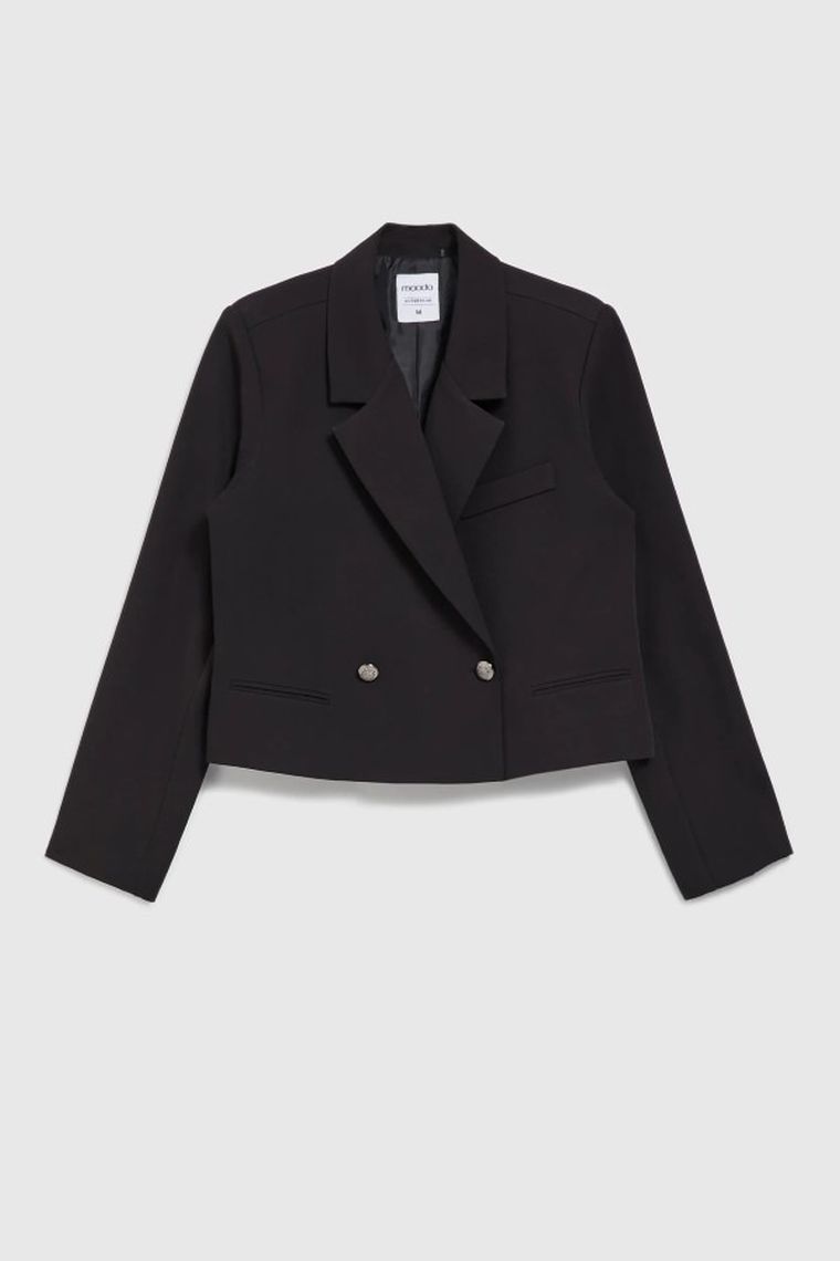 Marynarka damska, czarna, Moodo