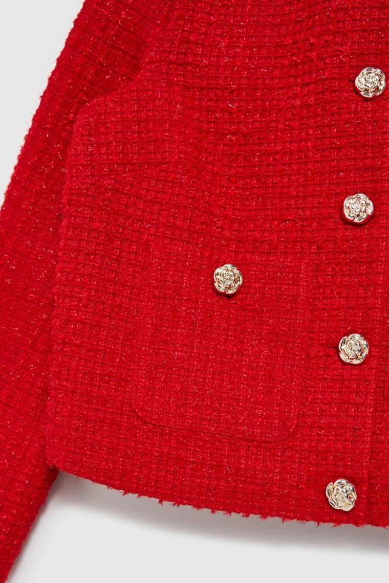 Marynarka damska, czerwona, Moodo