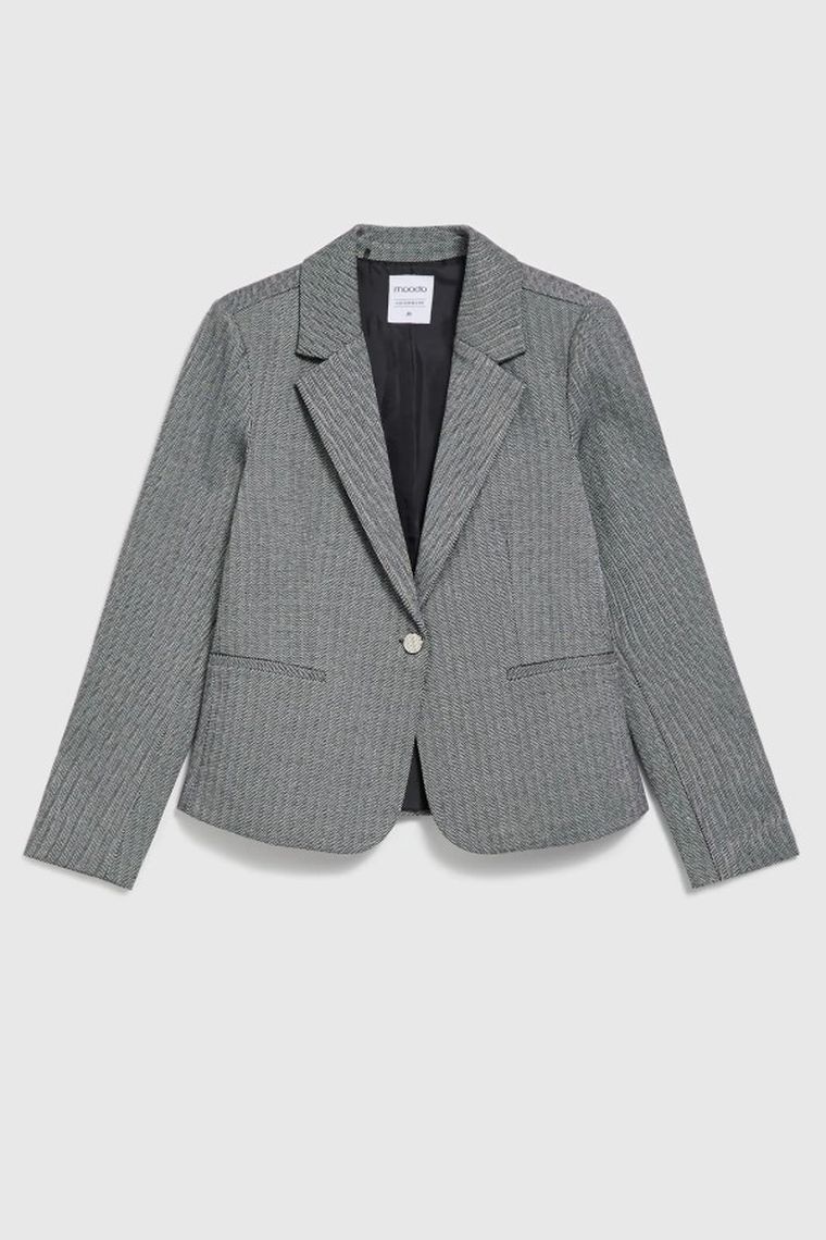 Marynarka damska, szara, Moodo