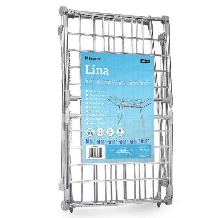 Massido, Lina, stojąca suszarka na pranie, rozkładana, 22 mb