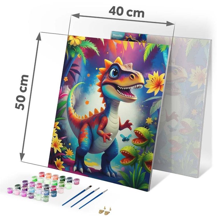 Massido, malowanie po numerach, Dino, 40-50 cm
