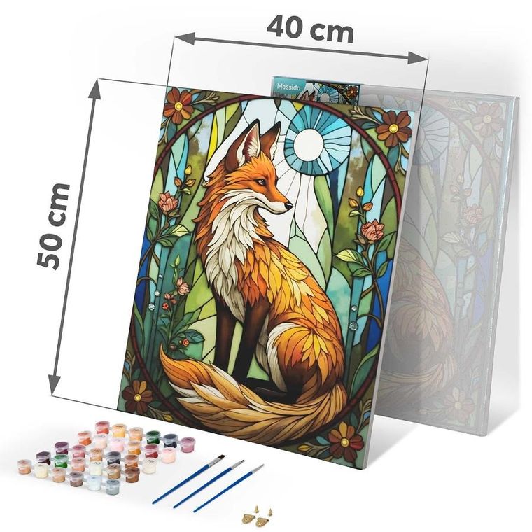 Massido, malowanie po numerach, Lisek, 40-50 cm