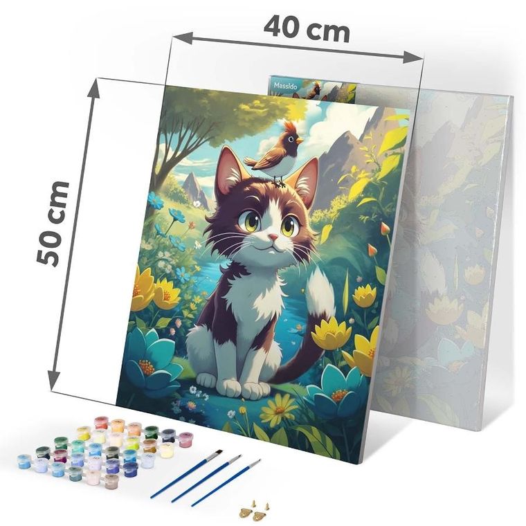 Massido, obraz do malowania po numerach, Kotek, 40-50 cm