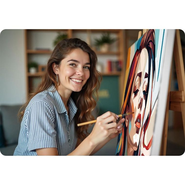 Massido, obraz do malowania po numerach, Portret kobiety, 40-50 cm