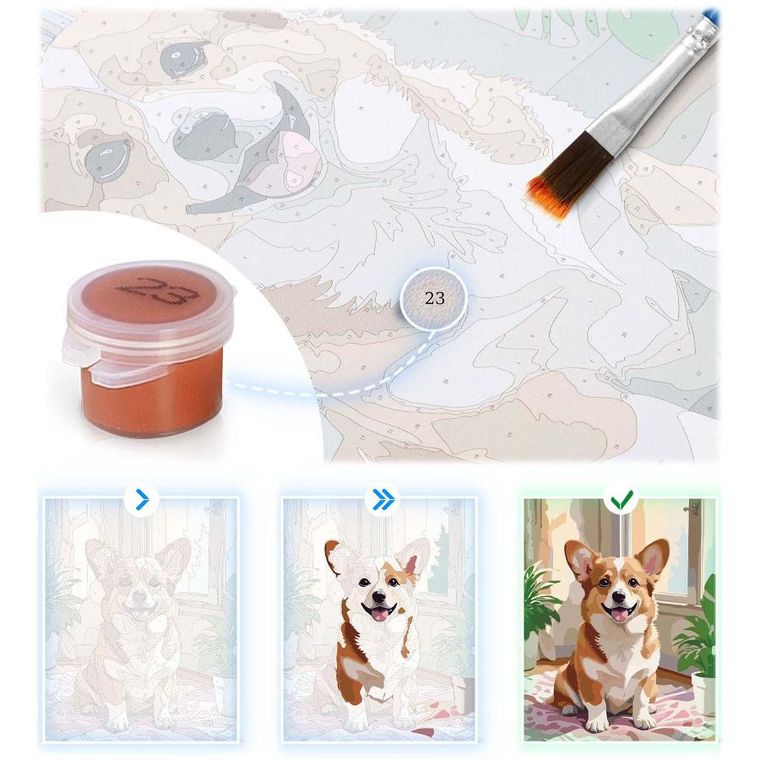 Massido, obraz do malowania po numerach, Portret kobiety z koniem, 40-50 cm