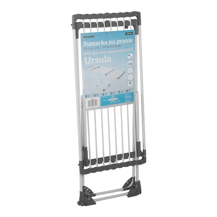 Massido, Ursula, suszarka teleskopowa do prania z kółkami, 20 m