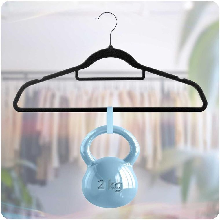 Massido, Welurowe wieszaki na ubrania, 20 szt., MS-859