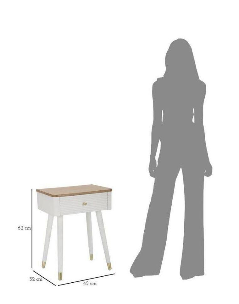 Mauro Ferretti, szafka nocna z szufladą i drewnianym blatem