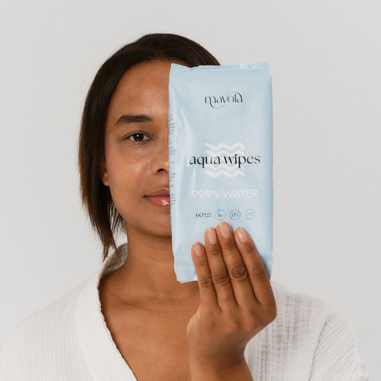 Mayola, chusteczki nawilżane, 99.9% wody i owies, 60 szt.