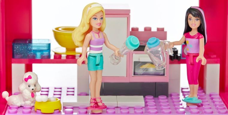 MEGA Bloks, Wspaniały domek Barbie, klocki, 222 elementy