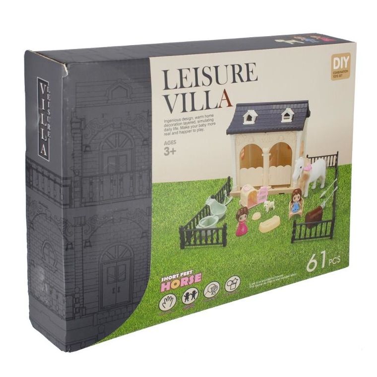 Mega Creative, Stajnia, domek do składania, 61 elementów