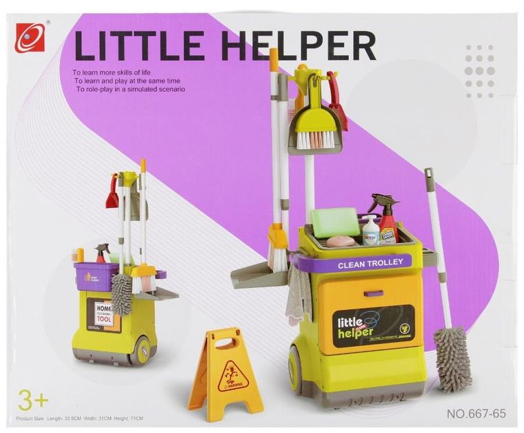 Mega Creative, zestaw do sprzątania wózek