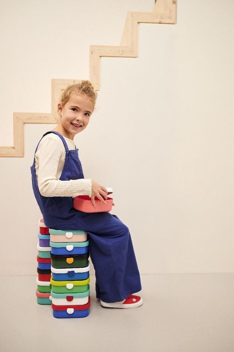 Mepal, Campus, lunchbox, bidon i pojemnik na owoce, zestaw, Cool Blue